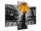 Obraz Zaľúbenci s dáždnikom