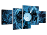 Obraz Vinylová platňa v modrej farbe